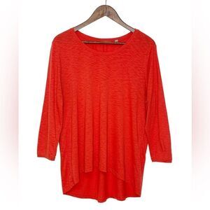 Athleta Asana 3/4 Sleeve Top Fire Red Size Extra Large
